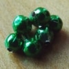 Bead Chain Eyes - Metallic Green