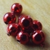 Bead Chain Eyes - Metallic Red