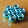 Brass Beads 3.2mm Aqua Blue