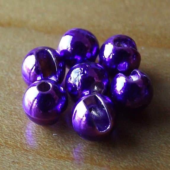 Slotted Tungsten Beads 3mm - Metallic Purple