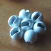 Slotted Tungsten Beads 3mm - Pearl White