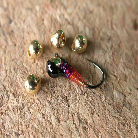 Offset Tungsten beads - Gold