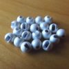 Slotted Tungsten Beads 3.5mm - Pearl White