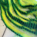 Rabbit Zonker Strips Tiger Barred - Chartreuse/Green