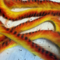 Rabbit Zonker Strips Tiger Barred - Flamethrower