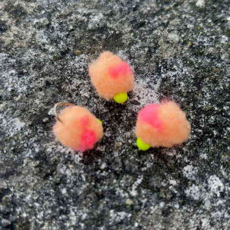Flybox Flies - Set of 3x Eggstasy Hotspot Eggs (Socketye/Pink)