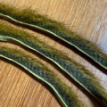 Pine Squirrel Zonker Strips - Golden Olive